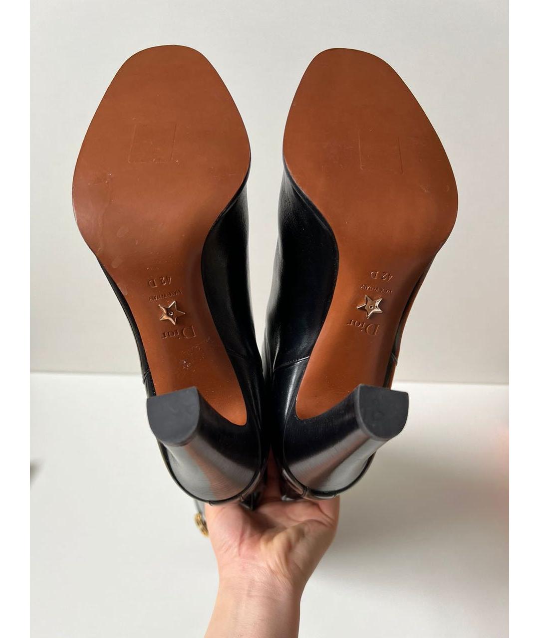 CHRISTIAN DIOR Черные сапоги из лакированной кожи, фото 4