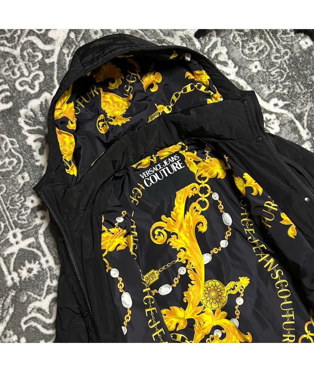 VERSACE JEANS COUTURE Черная полиамидовая куртка, фото 3