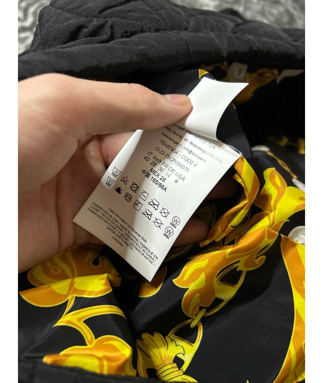 VERSACE JEANS COUTURE Черная полиамидовая куртка, фото 7