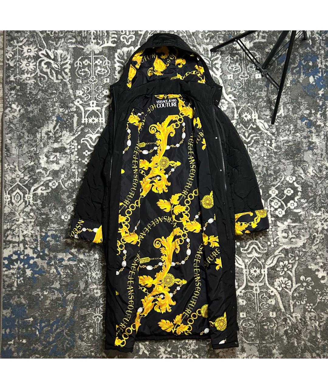 VERSACE JEANS COUTURE Черная полиамидовая куртка, фото 2