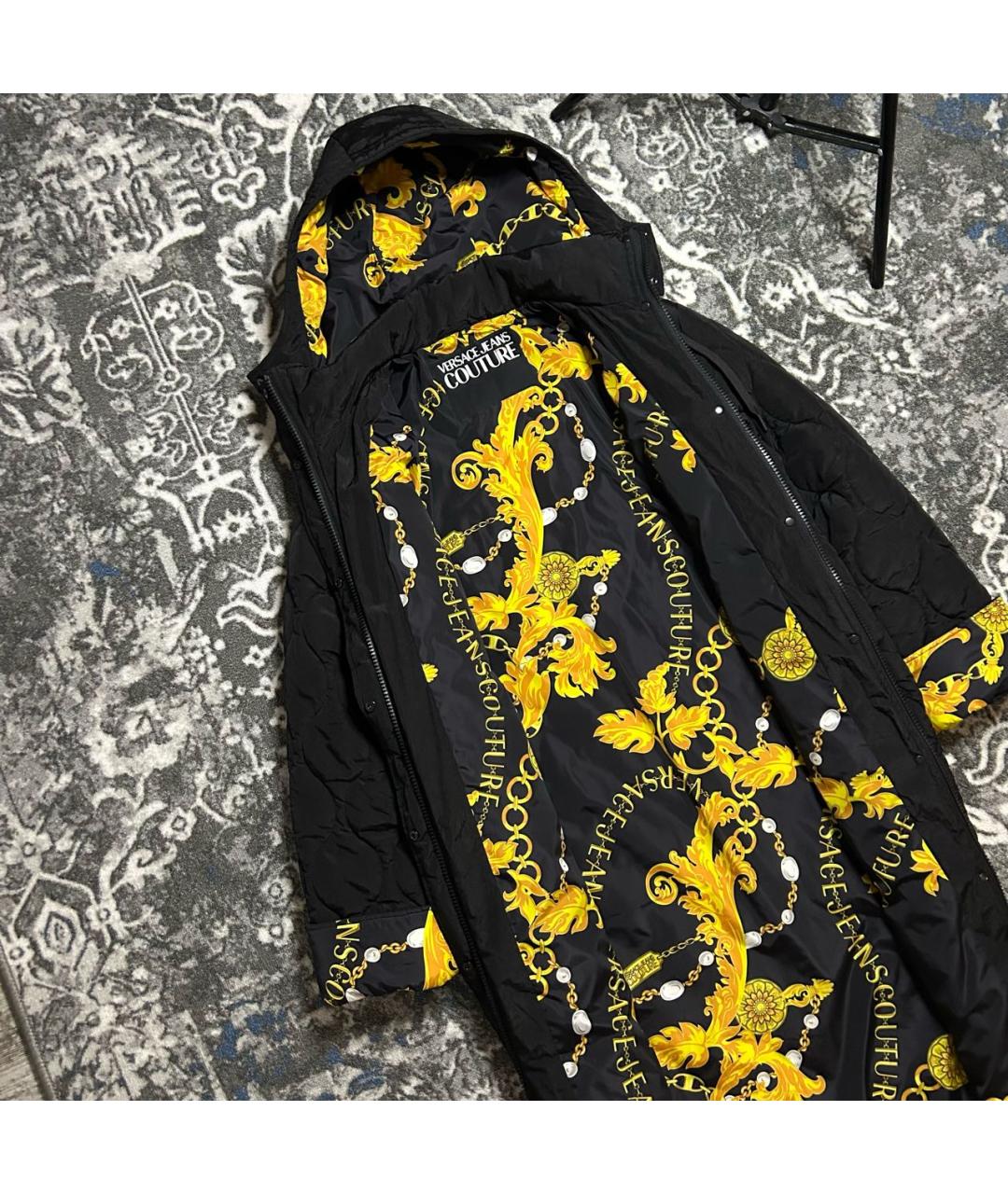 VERSACE JEANS COUTURE Черная полиамидовая куртка, фото 5