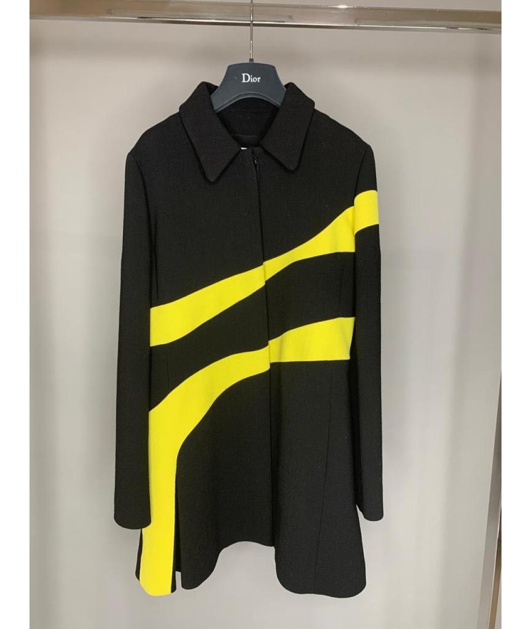 CHRISTIAN DIOR Черное шерстяное пальто, фото 2