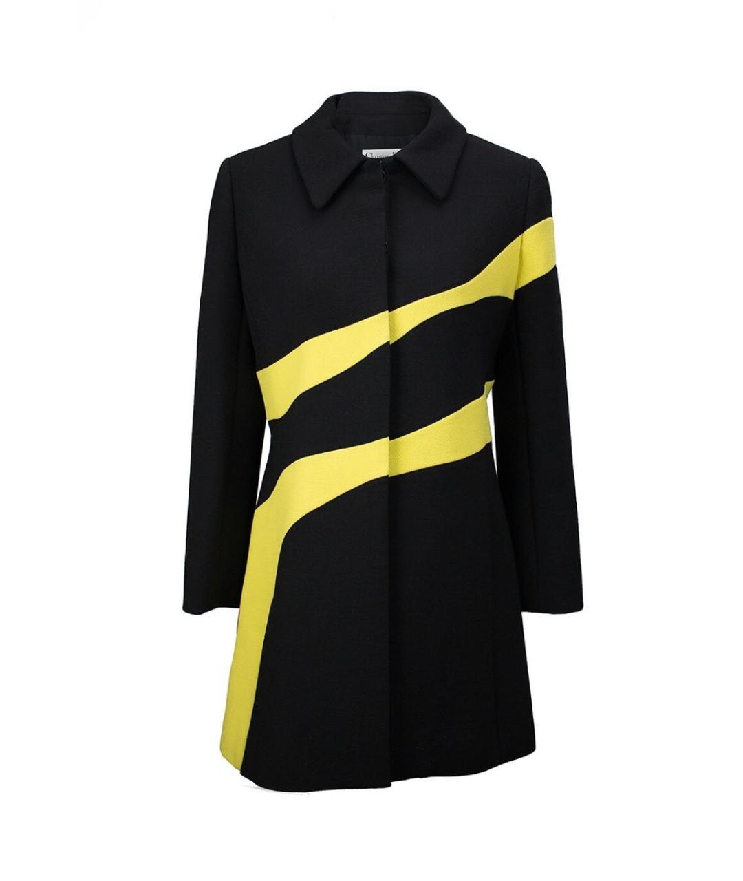 CHRISTIAN DIOR Черное шерстяное пальто, фото 1