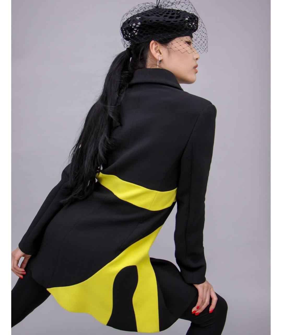 CHRISTIAN DIOR Черное шерстяное пальто, фото 5