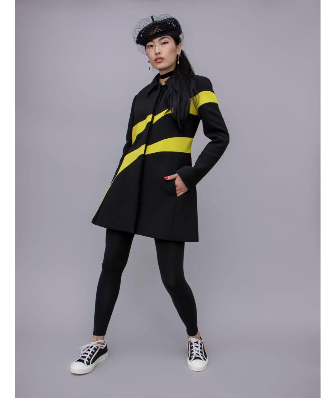 CHRISTIAN DIOR Черное шерстяное пальто, фото 4