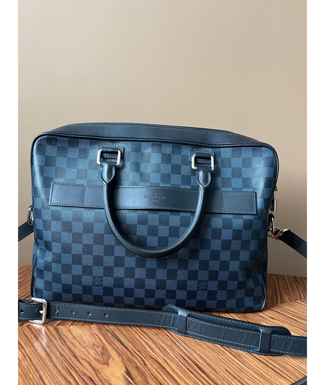 LOUIS VUITTON Темно-синий портфель, фото 4