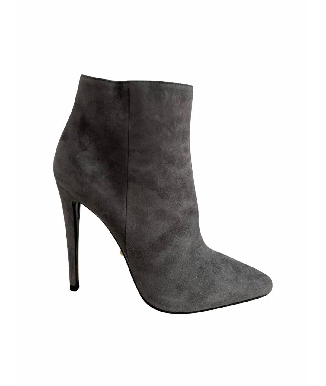 PRADA Серые замшевые ботильоны, фото 1