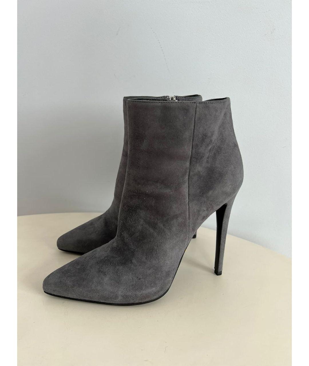 PRADA Серые замшевые ботильоны, фото 3