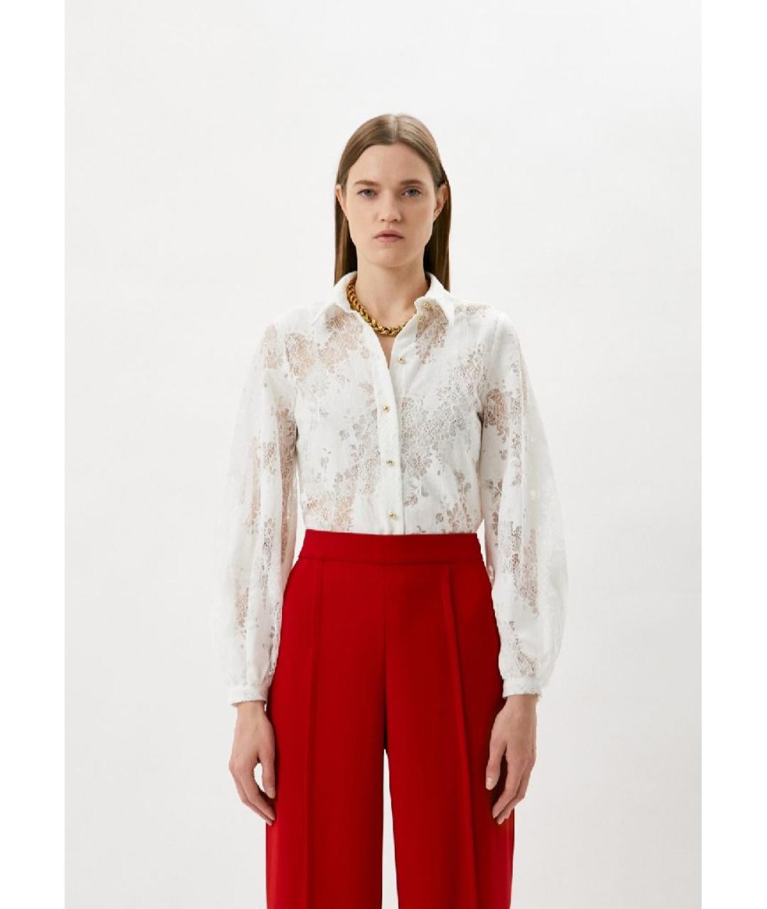 LIU JO Белая хлопковая рубашка, фото 8