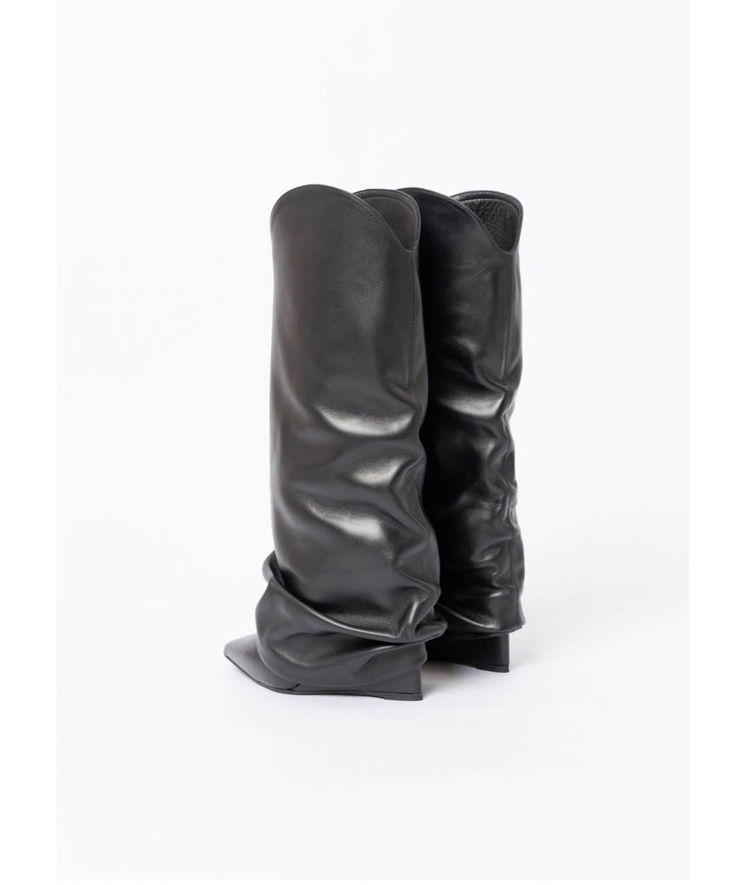 LE SILLA Черные кожаные сапоги, фото 4