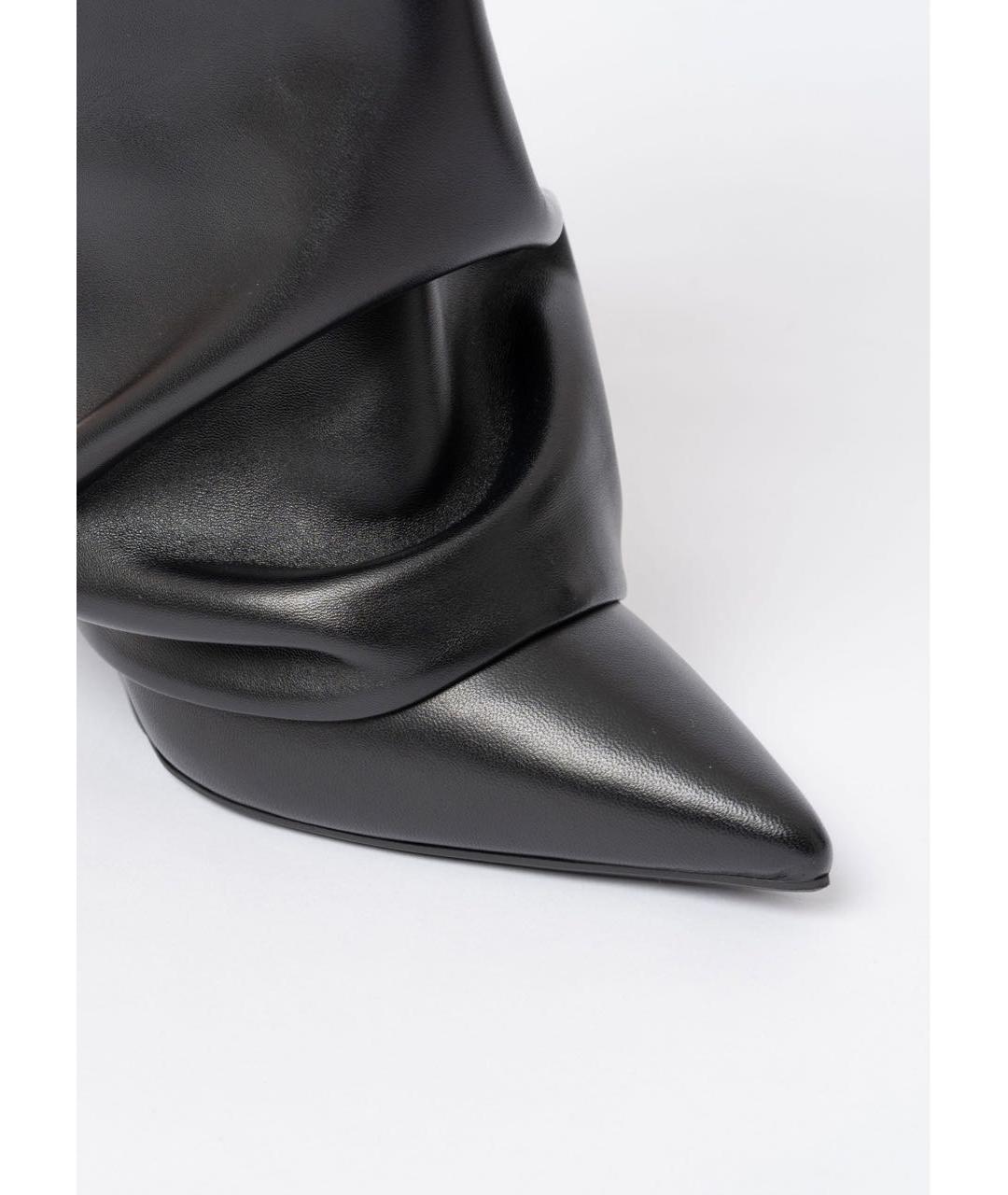 LE SILLA Черные кожаные сапоги, фото 3