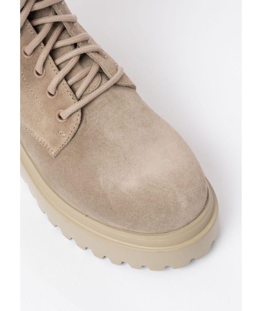 LE SILLA Бежевые замшевые сапоги, фото 3