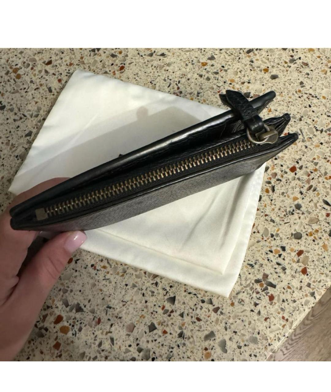 GUCCI Черный кожаный кошелек, фото 4