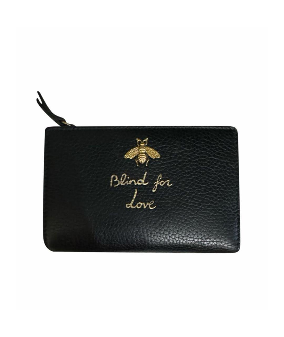 GUCCI Черный кожаный кошелек, фото 6