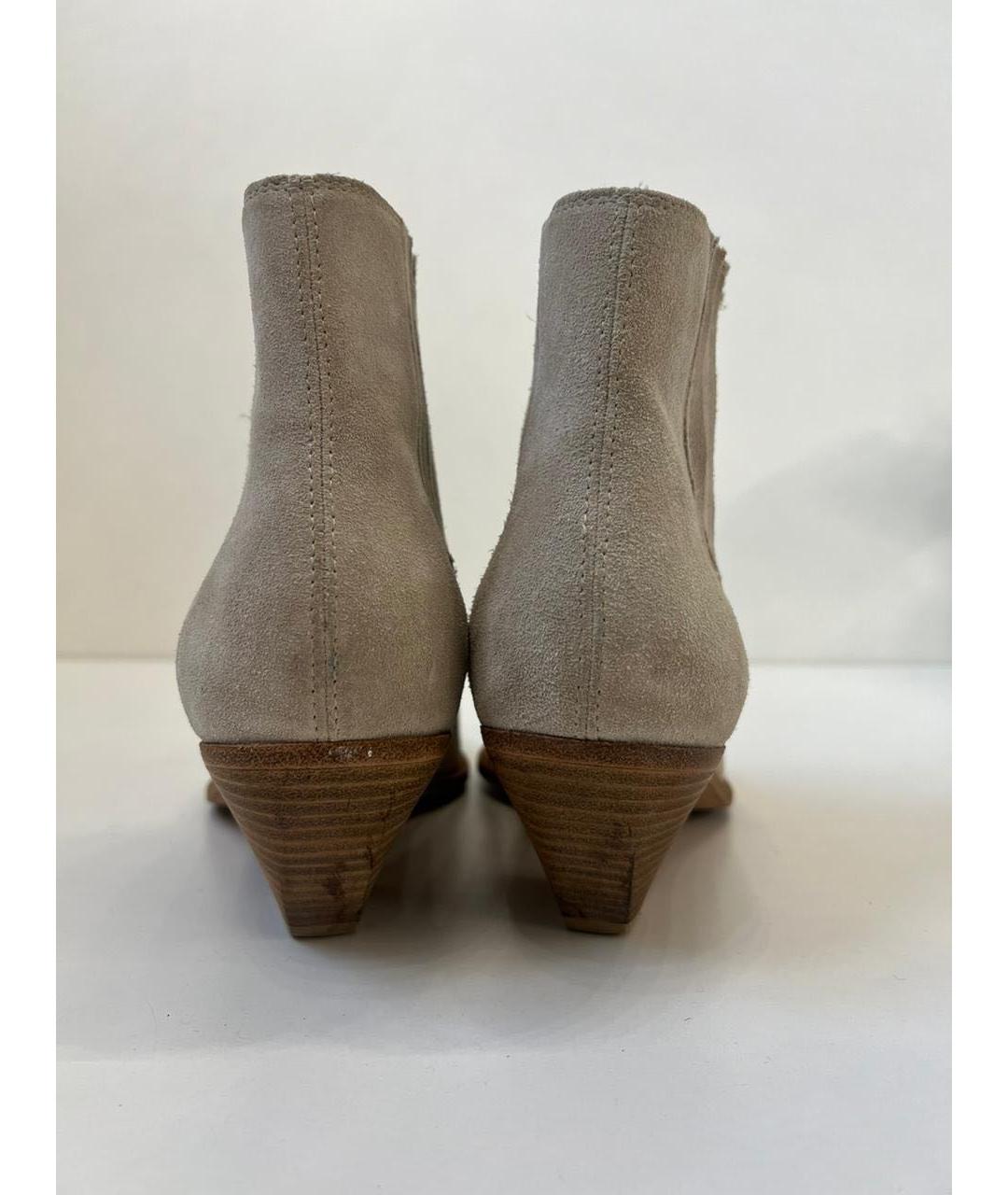 GOLDEN GOOSE DELUXE BRAND Бежевые замшевые ботильоны, фото 2
