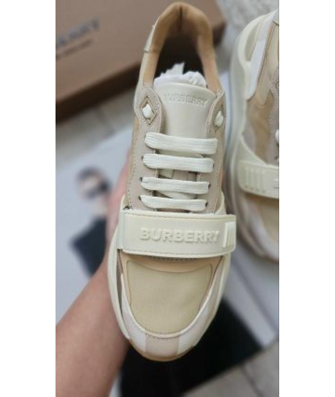 BURBERRY Бежевые кроссовки, фото 3
