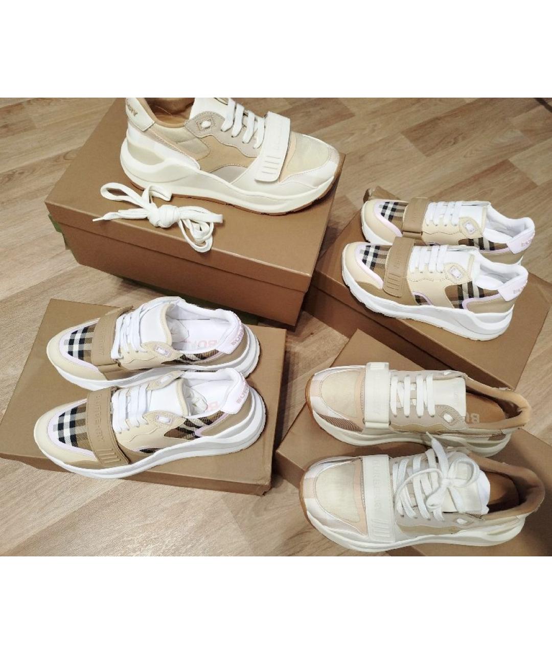 BURBERRY Бежевые кроссовки, фото 7