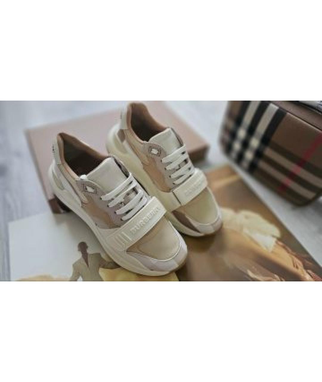 BURBERRY Бежевые кроссовки, фото 2