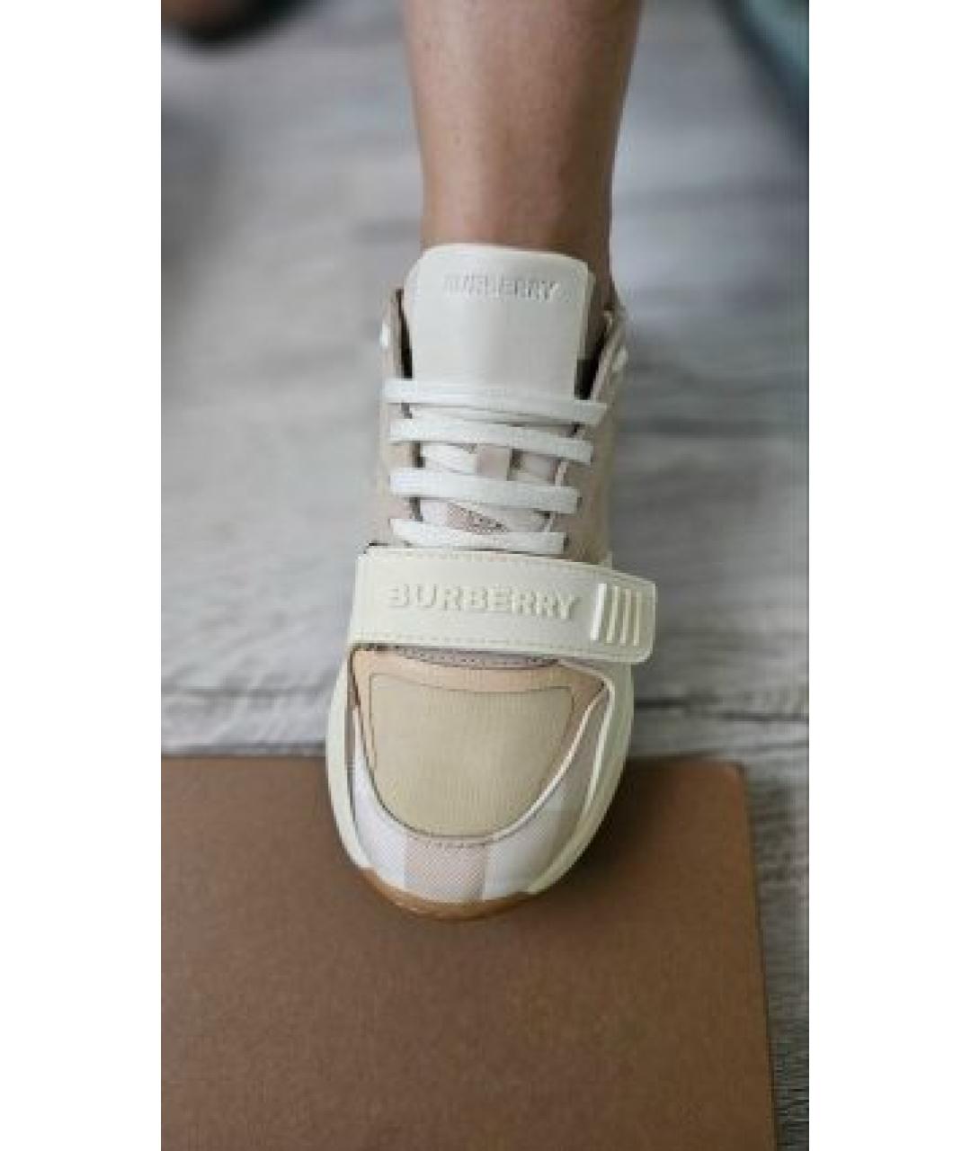 BURBERRY Бежевые кроссовки, фото 4