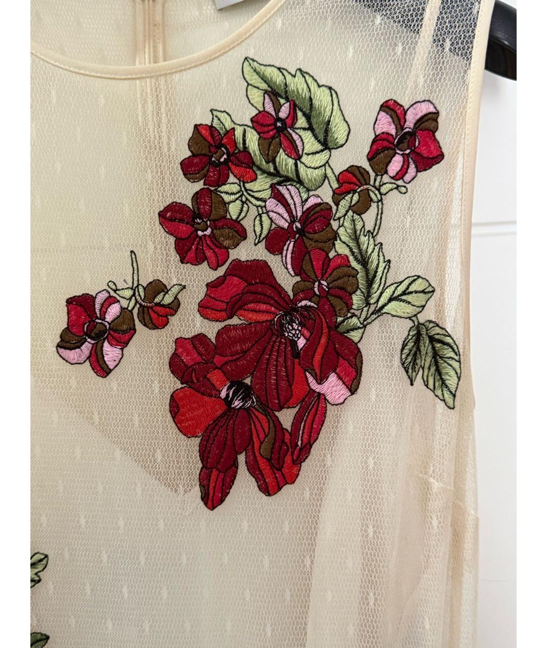 RED VALENTINO Белое полиэстеровое платье, фото 5