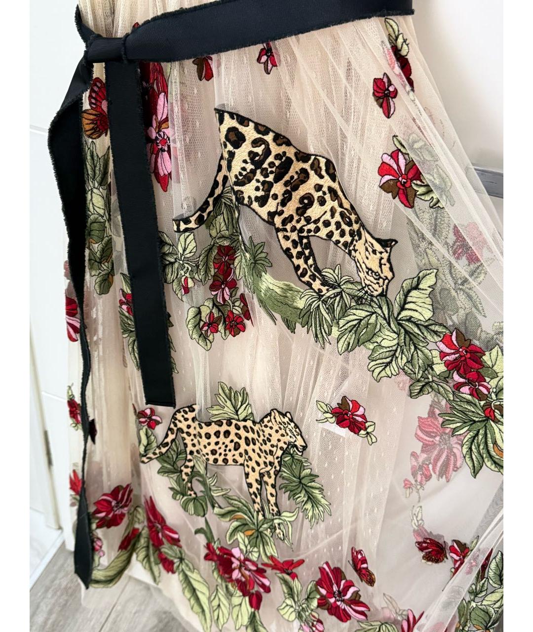 RED VALENTINO Белое полиэстеровое платье, фото 4