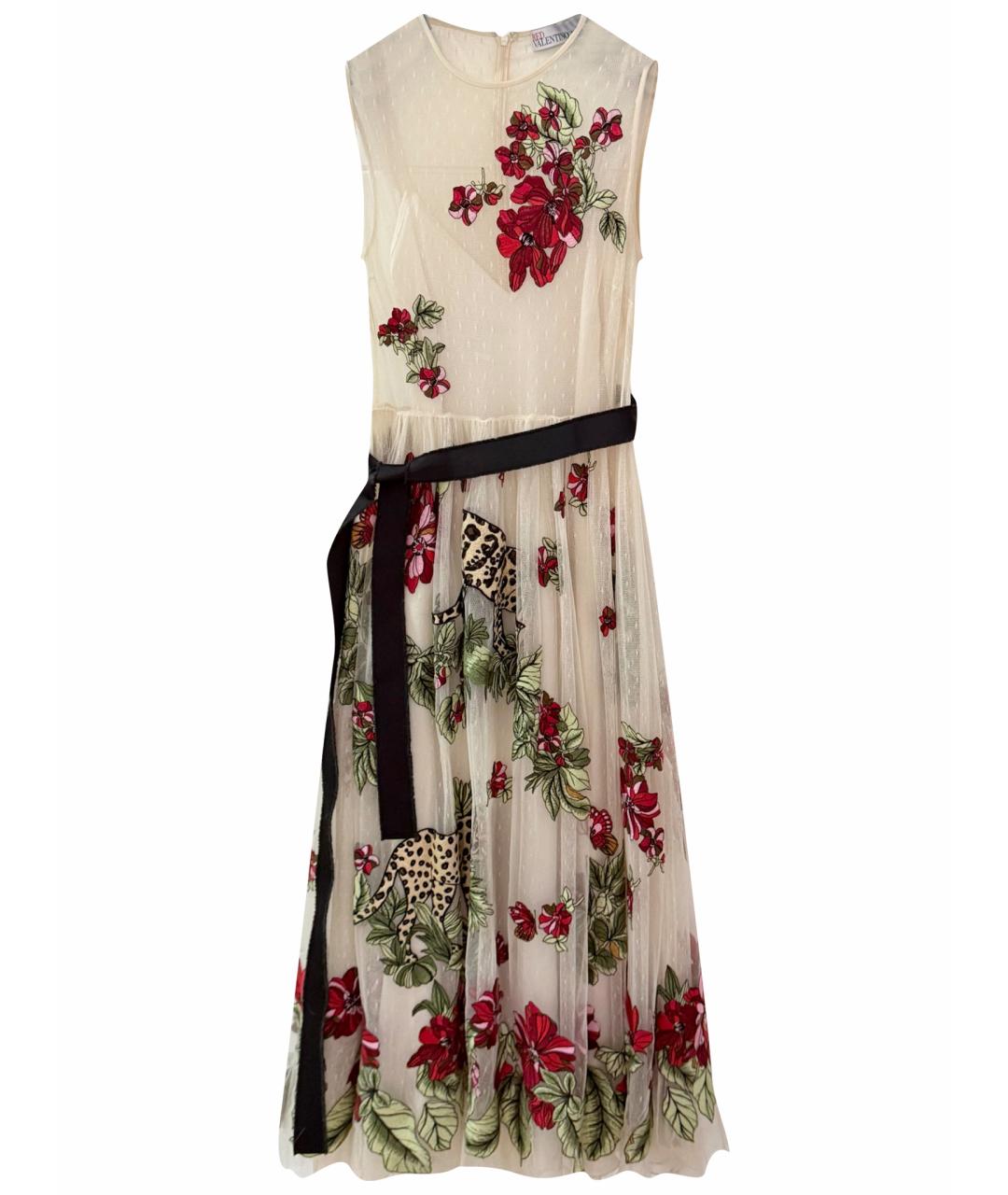 RED VALENTINO Белое полиэстеровое платье, фото 1