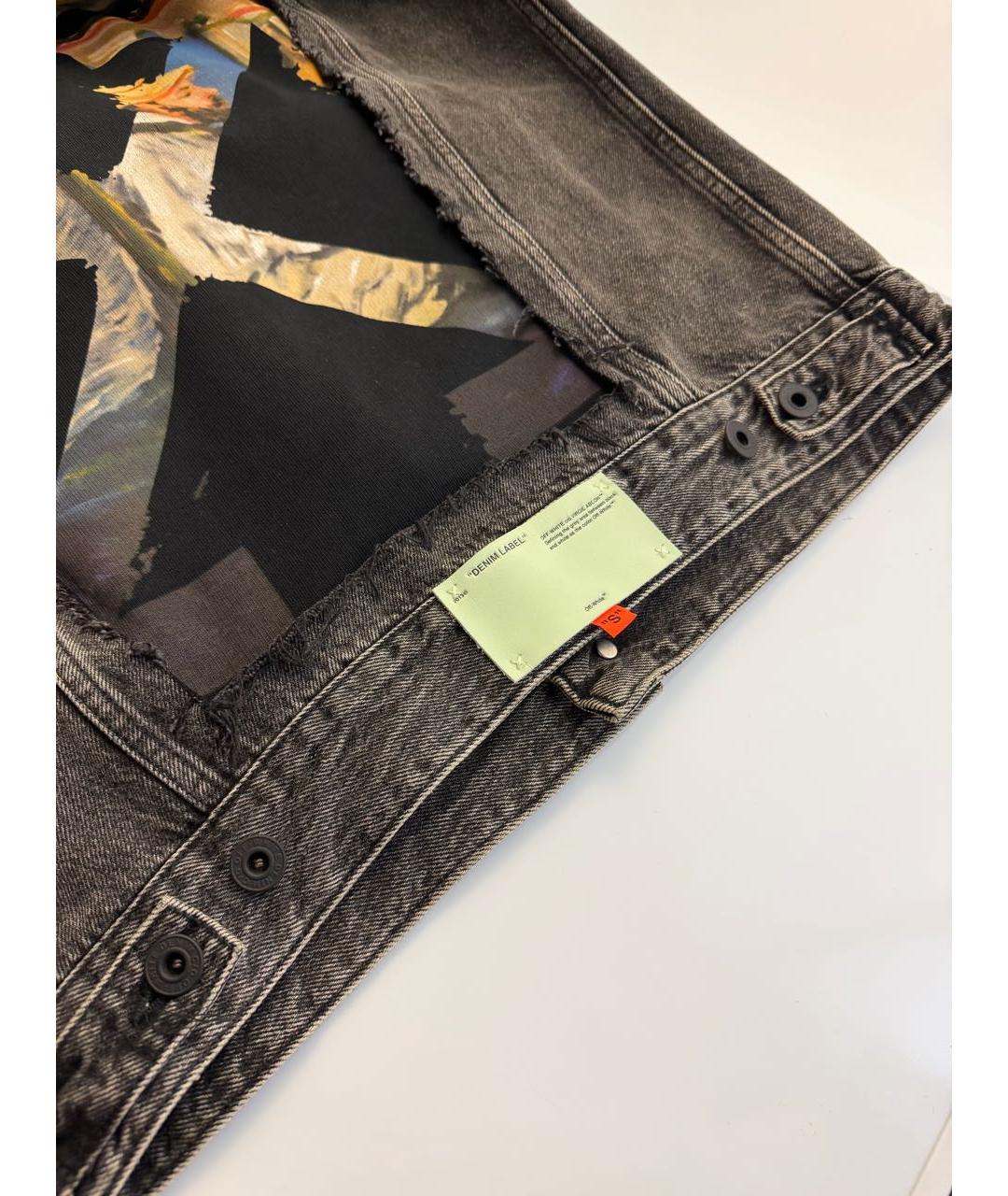 OFF-WHITE Антрацитовая хлопковая куртка, фото 7