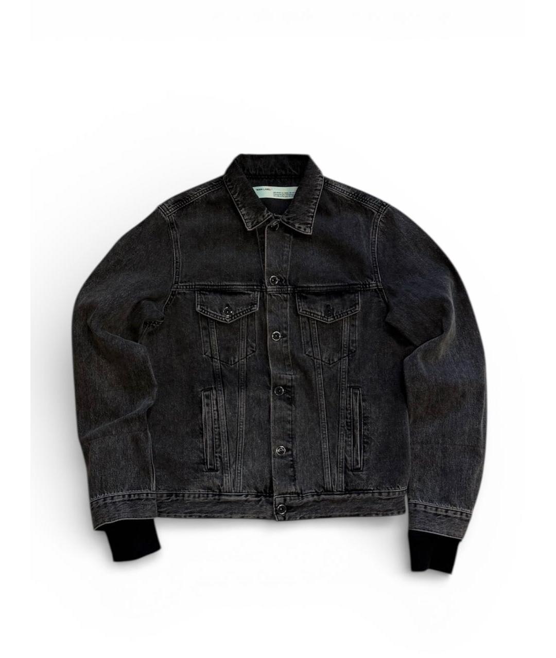 OFF-WHITE Антрацитовая хлопковая куртка, фото 9