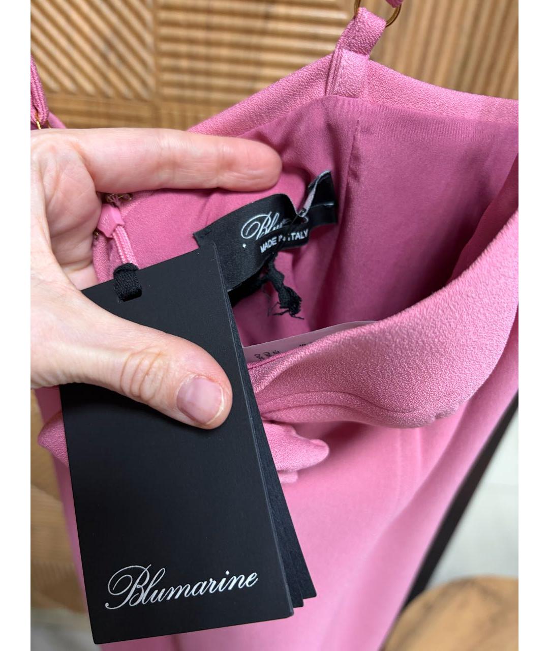 BLUMARINE Розовое коктейльное платье, фото 4