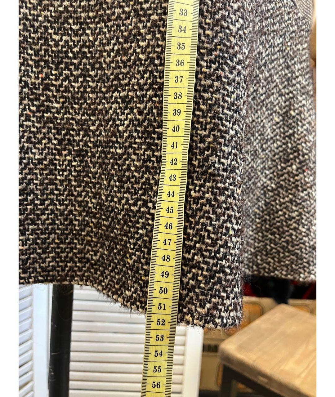 ETRO Коричневая шерстяная юбка миди, фото 6