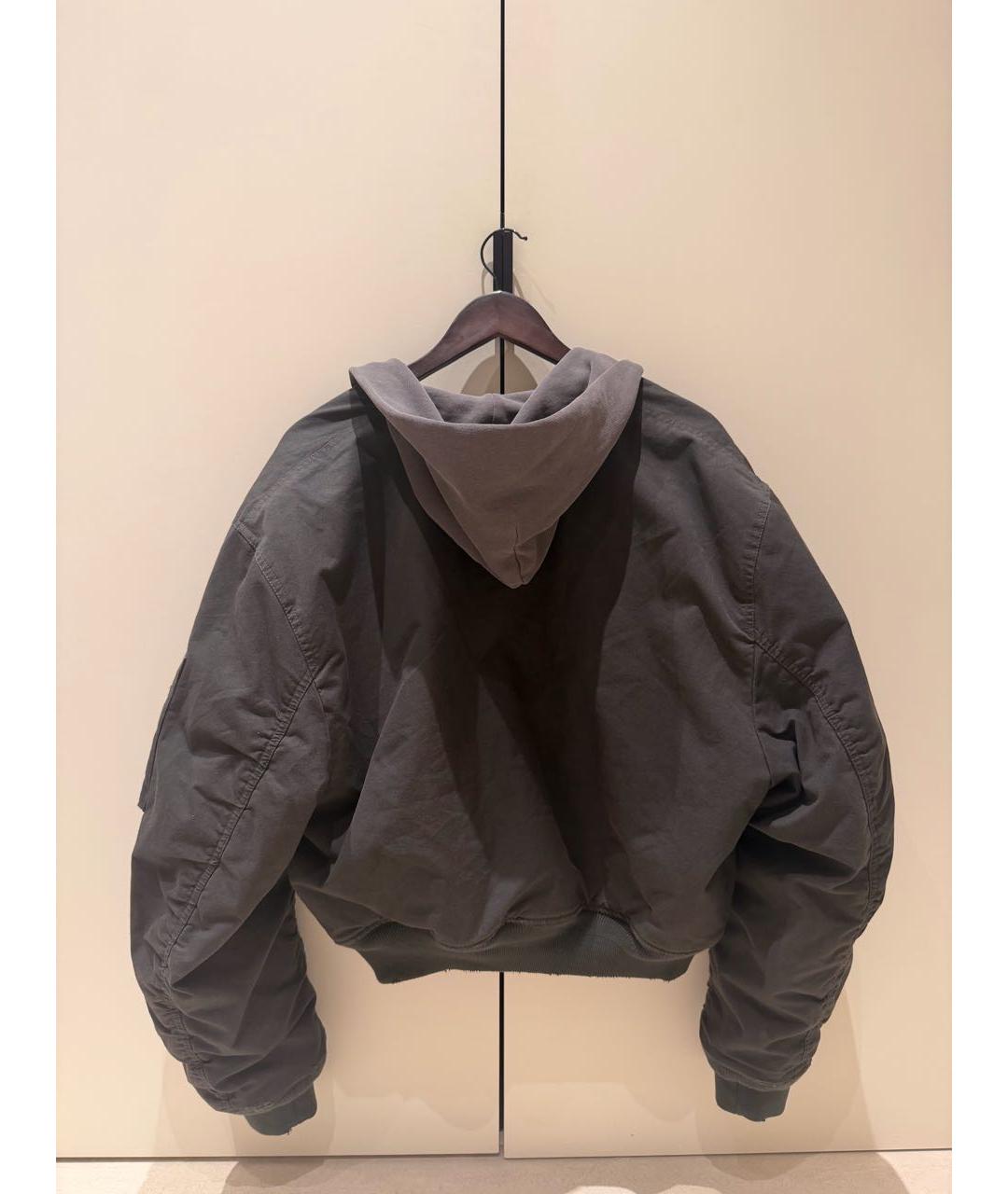 BALENCIAGA Хаки хлопковая куртка, фото 2