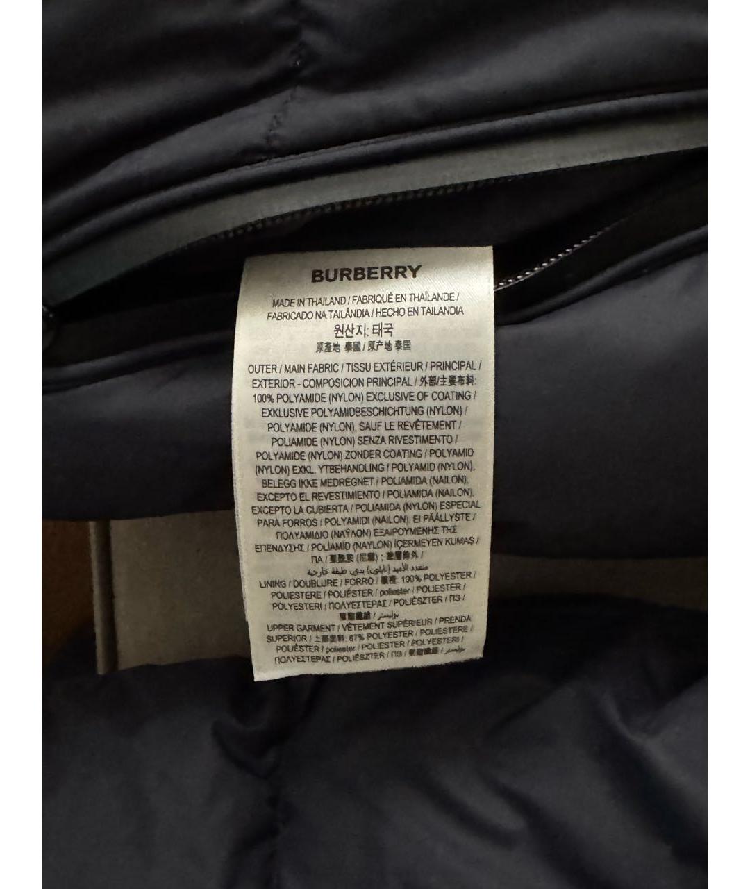 BURBERRY Темно-синий пуховик, фото 7