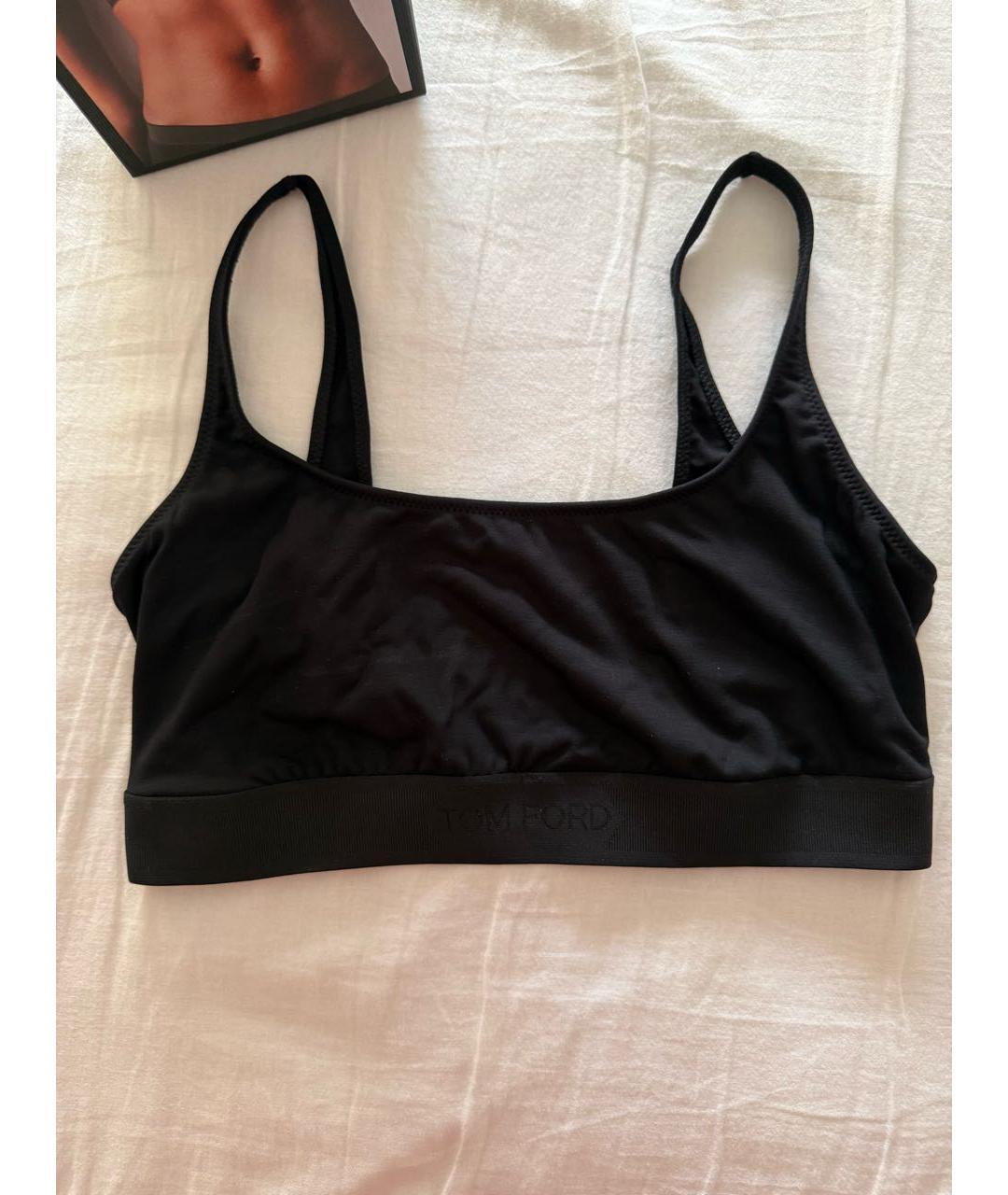 TOM FORD Черная хлопковая майка, фото 5