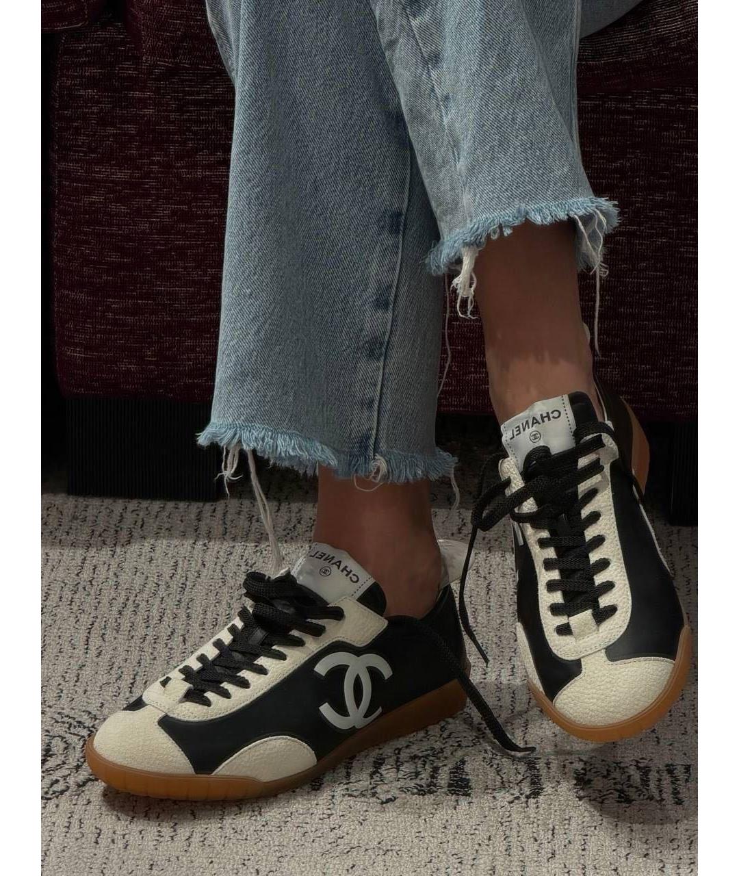 CHANEL Черные кроссовки, фото 3