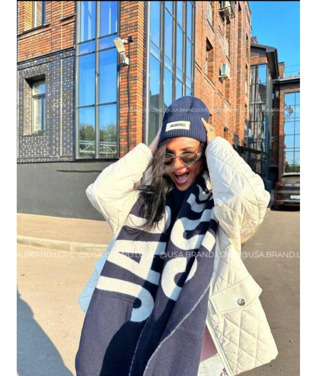 JACQUEMUS Темно-синий шарф, фото 6