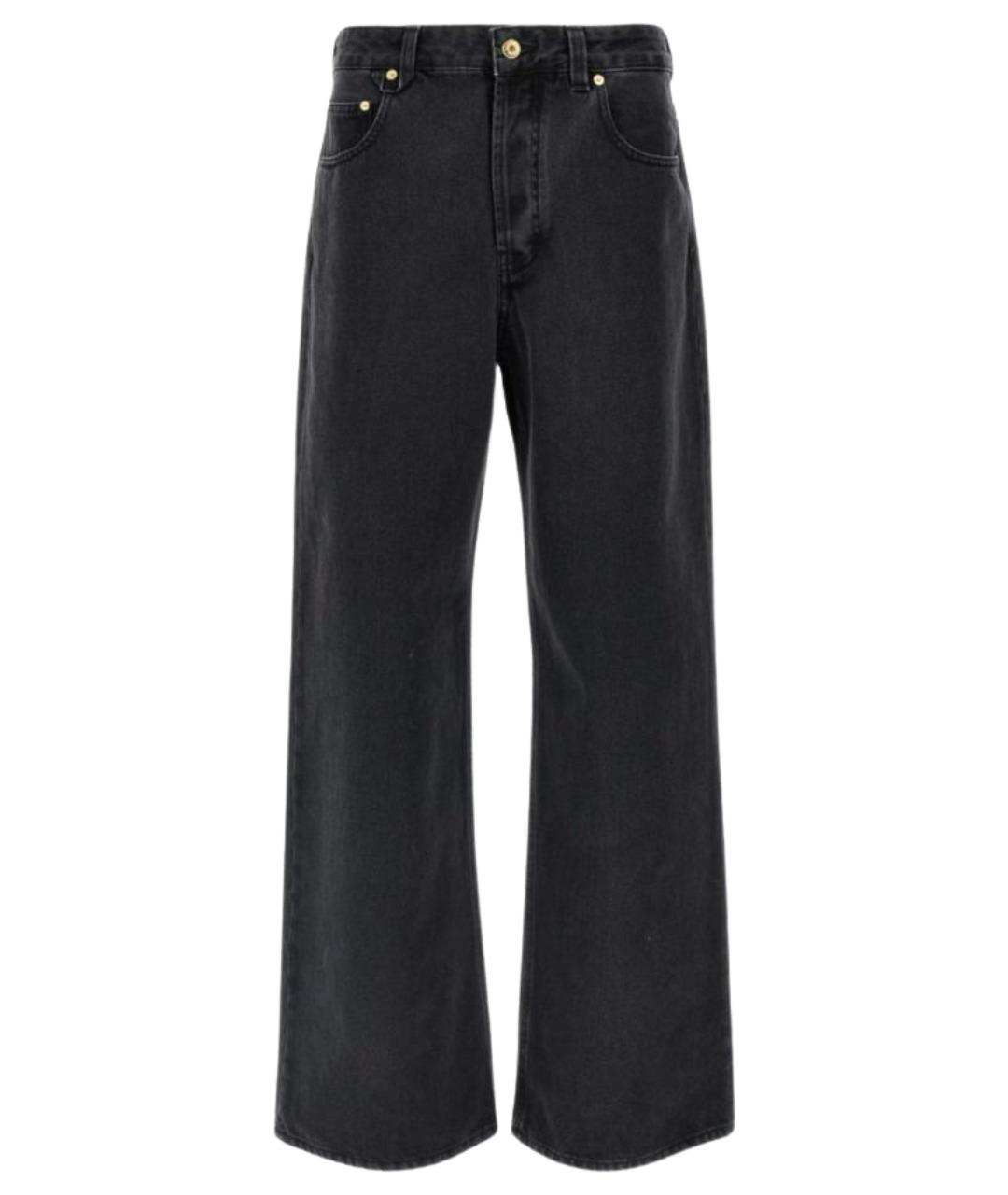 JACQUEMUS Черные хлопковые прямые джинсы, фото 1