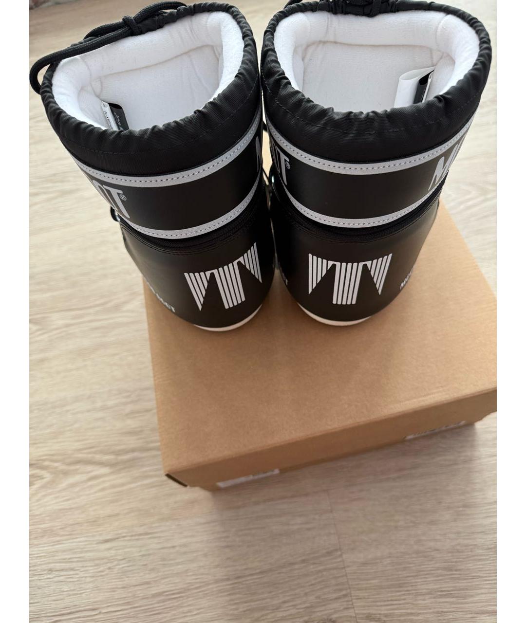 MOON BOOT Черные синтетические полусапоги, фото 3