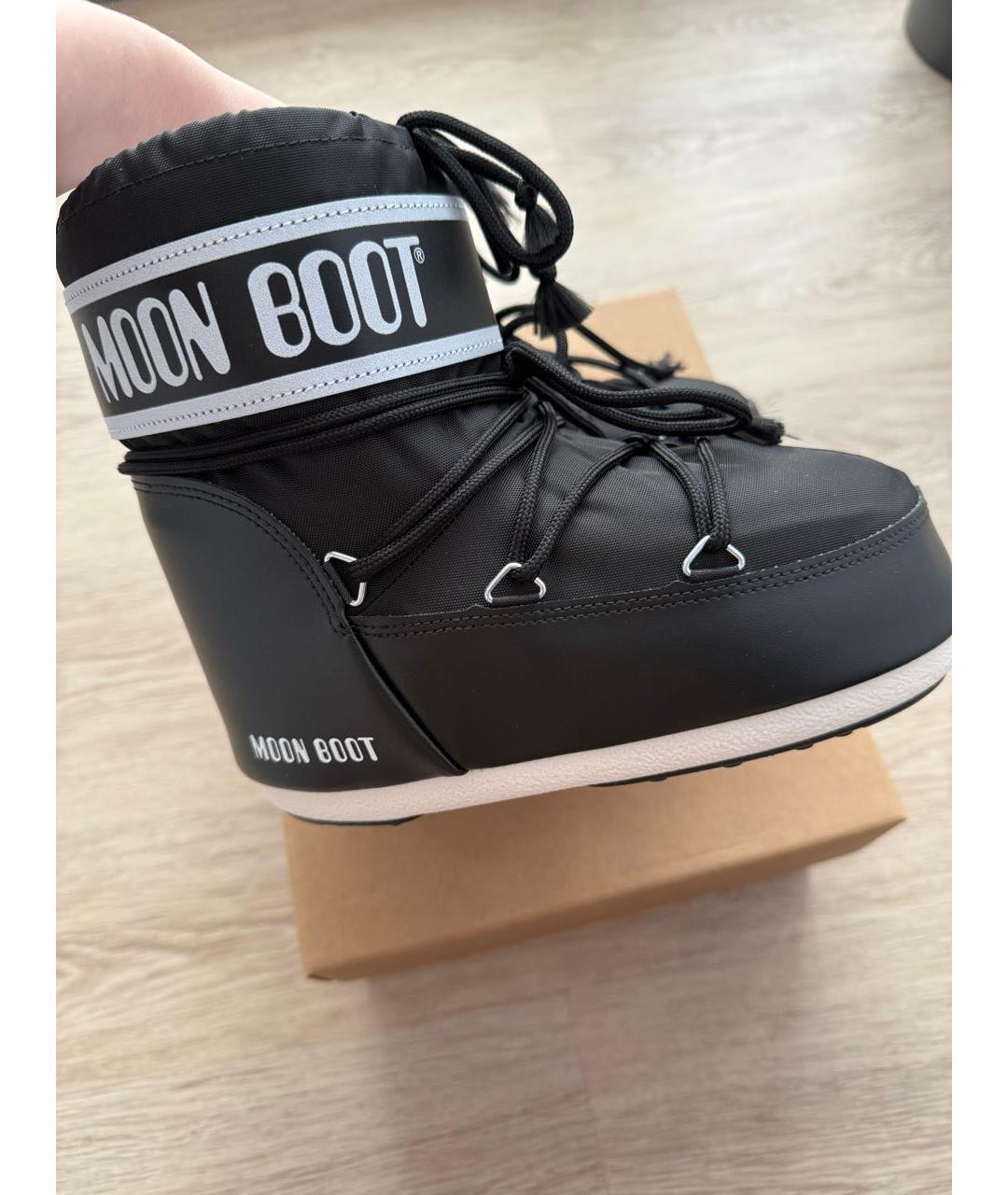 MOON BOOT Черные синтетические полусапоги, фото 4