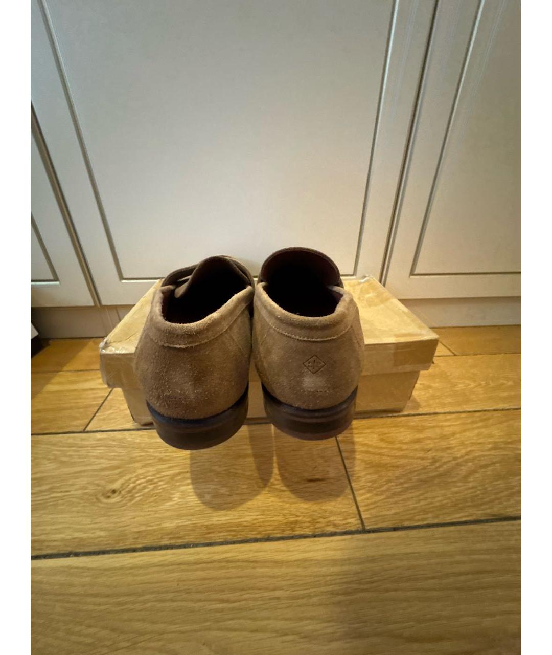 LORO PIANA Коричневые замшевые лоферы, фото 4