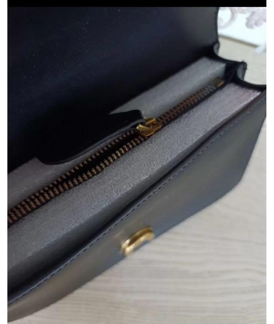 PINKO Черная кожаная сумка через плечо, фото 4