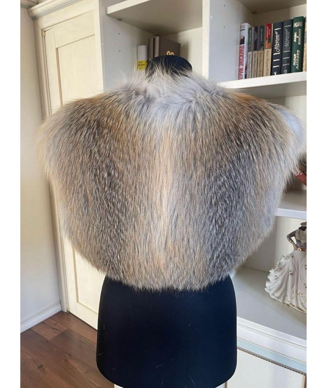 GUY LAROCHE Золотой меховой жилет, фото 4