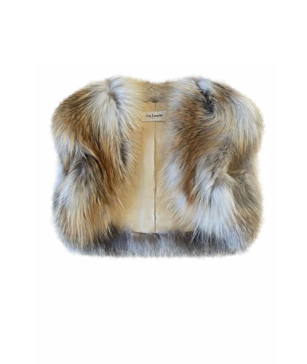 GUY LAROCHE Золотой меховой жилет, фото 8