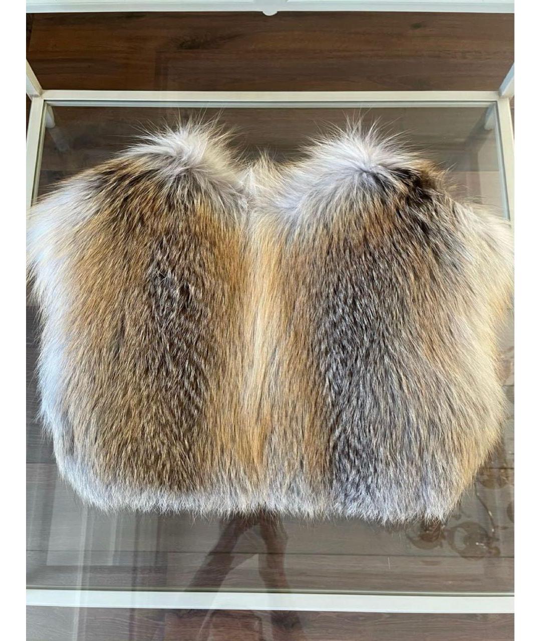 GUY LAROCHE Золотой меховой жилет, фото 2