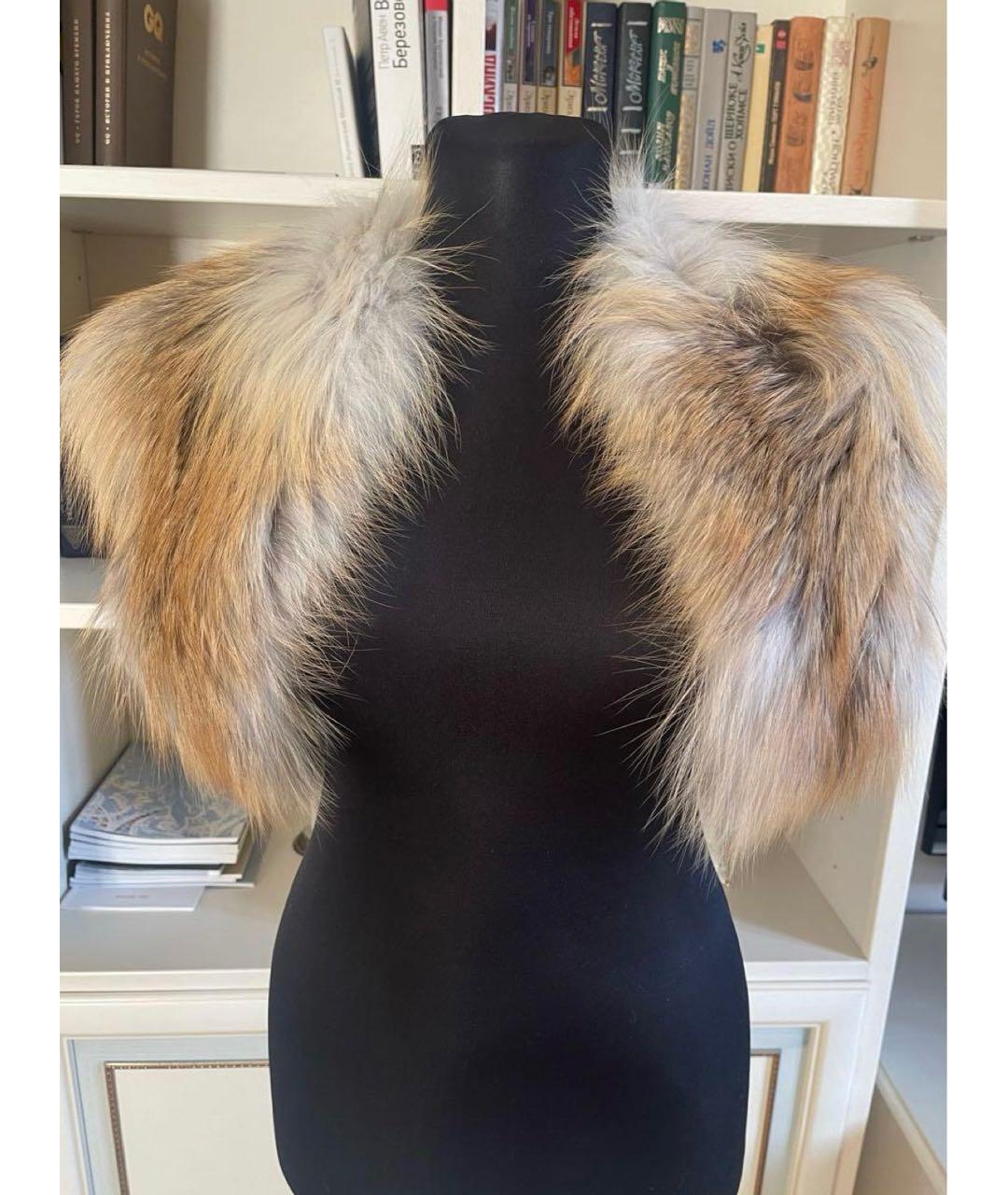 GUY LAROCHE Золотой меховой жилет, фото 3