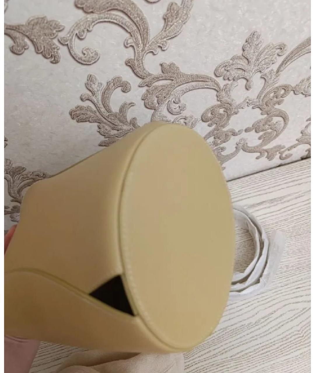 PINKO Горчичная кожаная сумка через плечо, фото 5