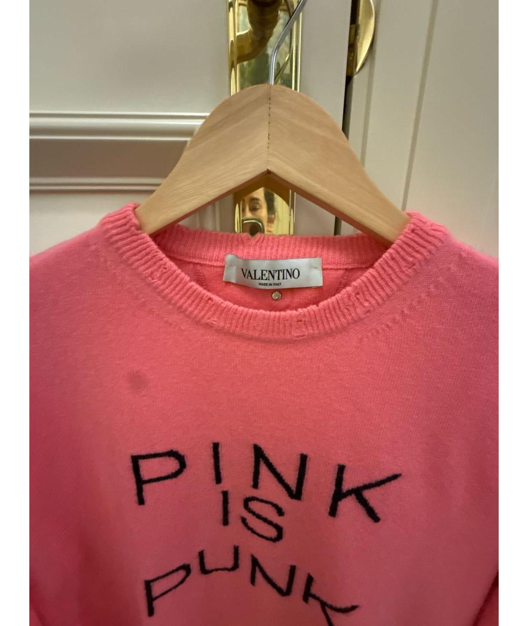 VALENTINO Розовый шерстяной джемпер / свитер, фото 3