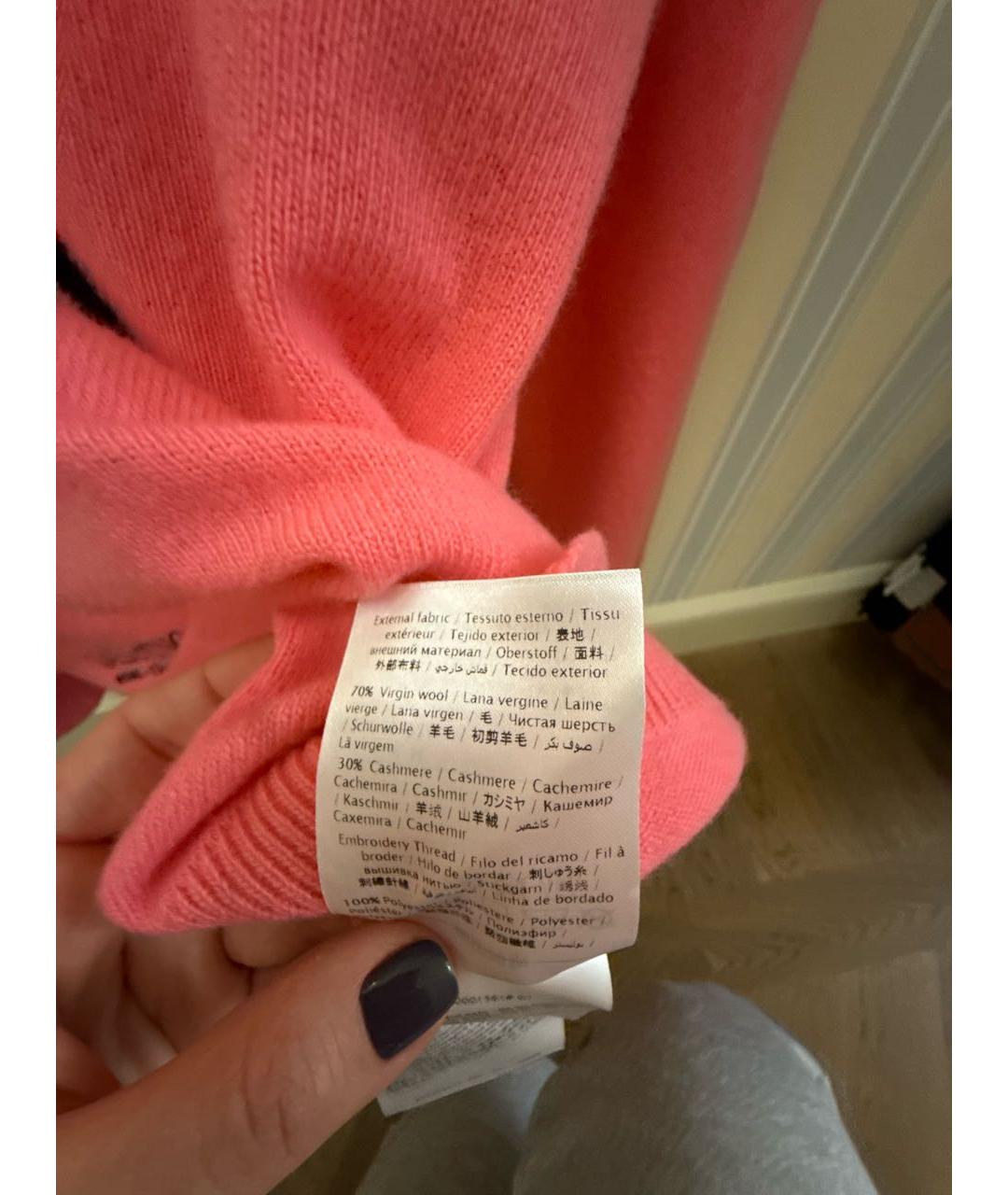 VALENTINO Розовый шерстяной джемпер / свитер, фото 6