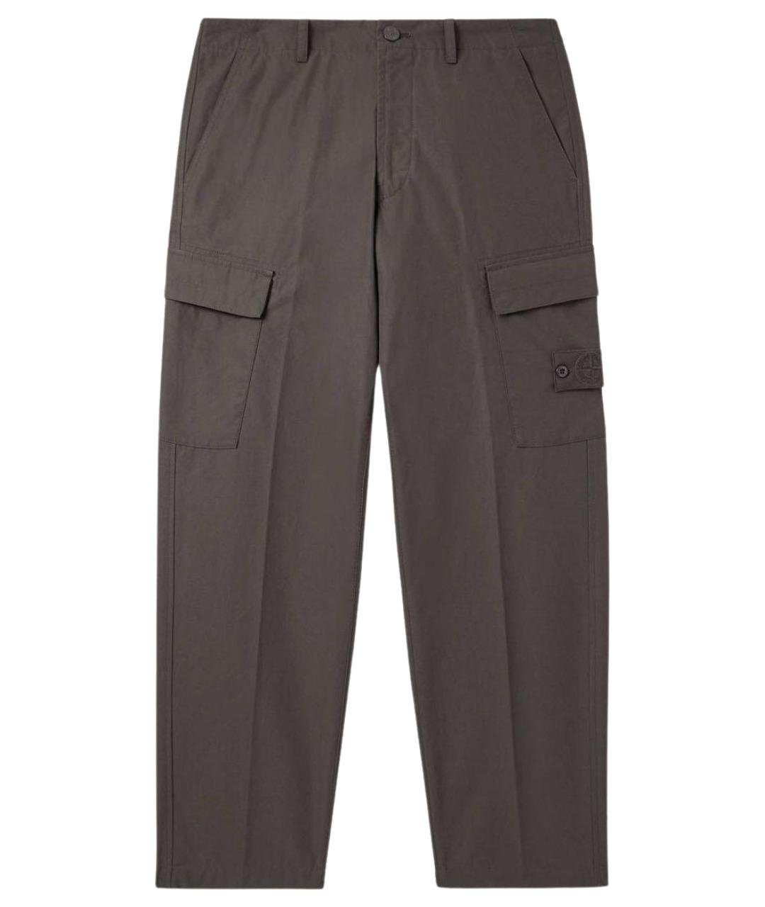 STONE ISLAND Коричневые повседневные брюки, фото 1