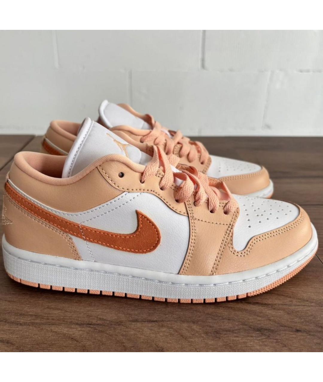 JORDAN Бежевые кожаные кроссовки, фото 4