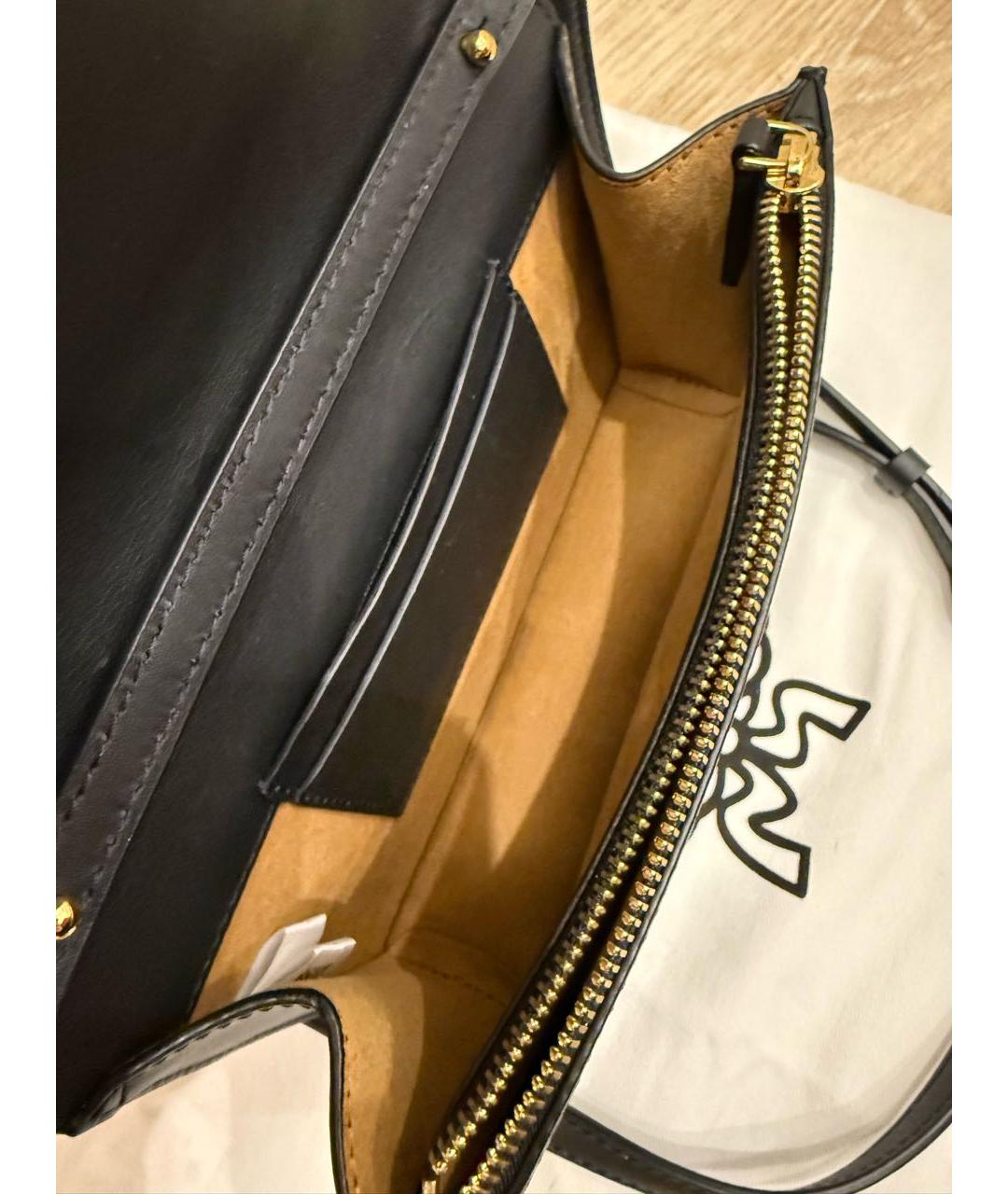 MCM Черная кожаная сумка через плечо, фото 5